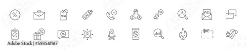 Digital marketing icon set. Vector illustration.