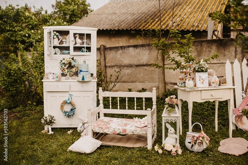 Beautiful photo area decoration for Easter