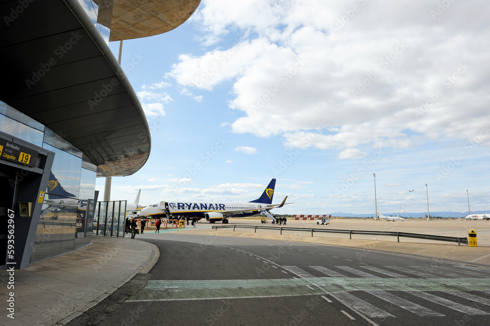 Terminal del aeropuerto internacional de Valencia Manises, España