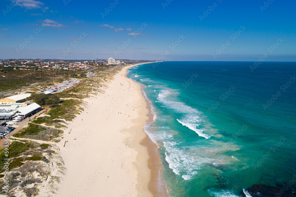 aerial view of coastal landscape, Scarborough Beach, West coast Australia, Perth, Western Australia, Ozeanien