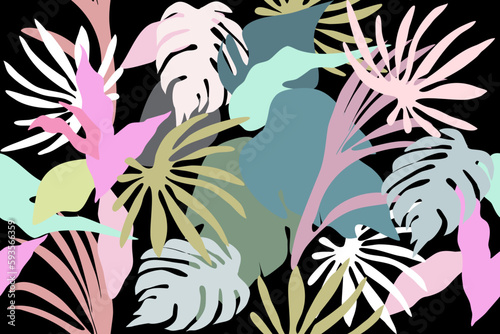 Flower watercolor art background vector. Wallpaper design with floral paint brush line art. leaves and flowers nature design for cover, wall art, invitation, fabric, poster, canvas print.