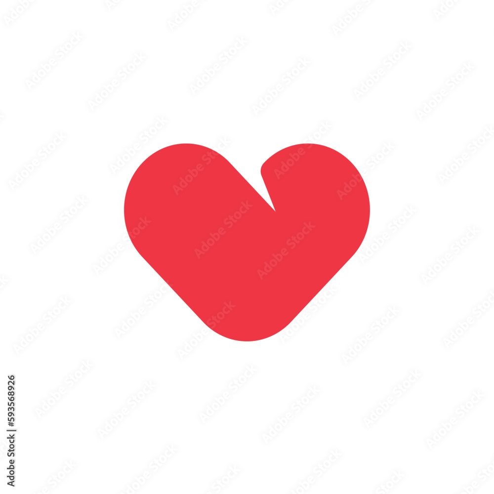 Red heart pictogram. Flat symbol isolated on white background. Red heart pictogram. Flat symbol isolated on white background.