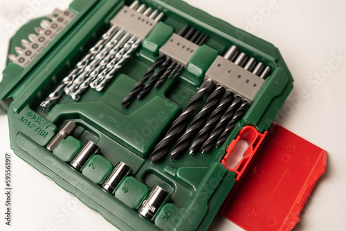 Photo of tooling,drill on white background