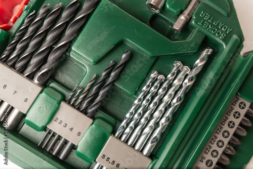 Photo of tooling,drill on white background