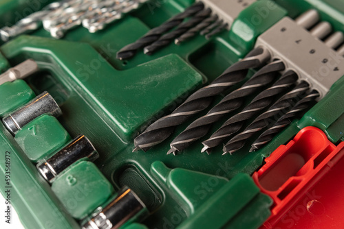 Photo of tooling,drill on white background