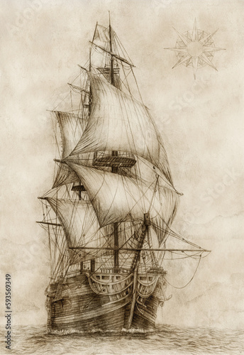 Sailing ship. (ID: 593569349)