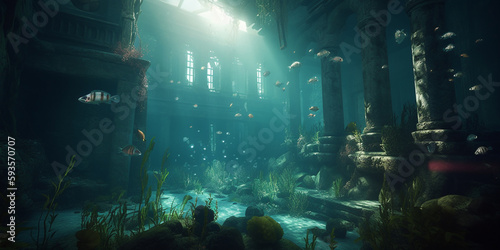 Majestic Underwater Ruins: A Glimpse into the Lost City of Atlantis