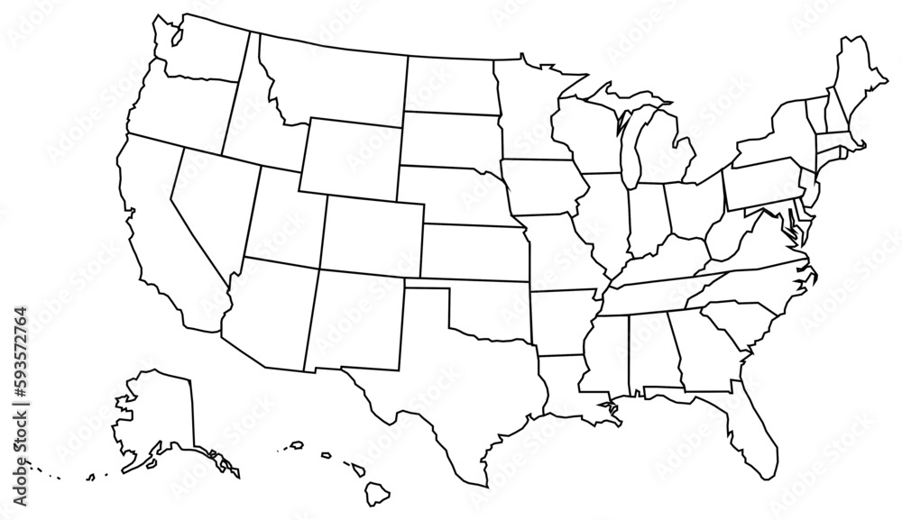 USA map. vector file