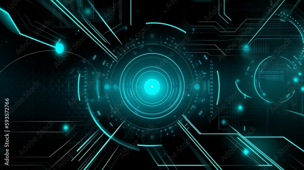Infinite Connectivity: Abstract Technology World. Generative ai