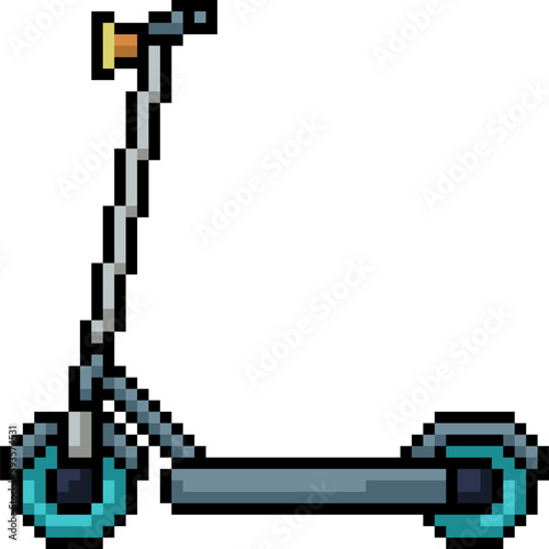 pixel art kid scooter side
