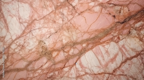 close-up of pink marble surface, texture. Generative Ai