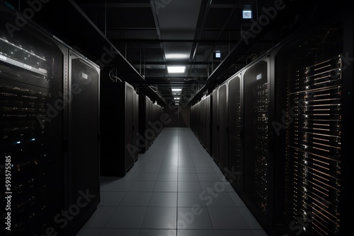 Data center. Generative AI © Pixel Matrix