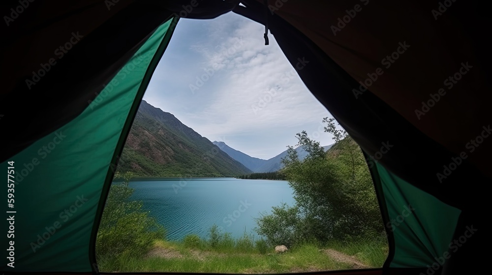 View from the tent Generative AI