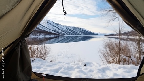 View from the tent Generative AI