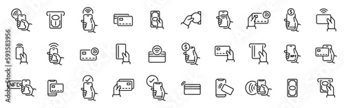 Payment icons. Pay concept icon set. Online payment. Payment options. Pay icon collection.