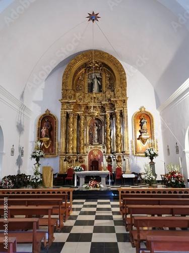 interior of a church in Ibiza, Spain