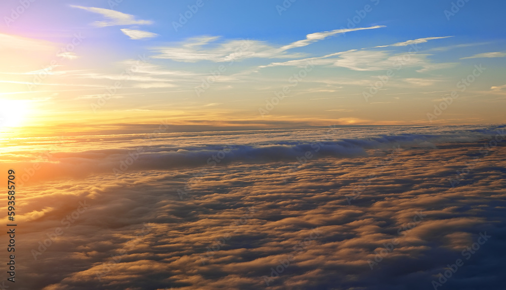 Beautiful sunset with clouds in the sky. Beautiful sunset with clouds in the sky.