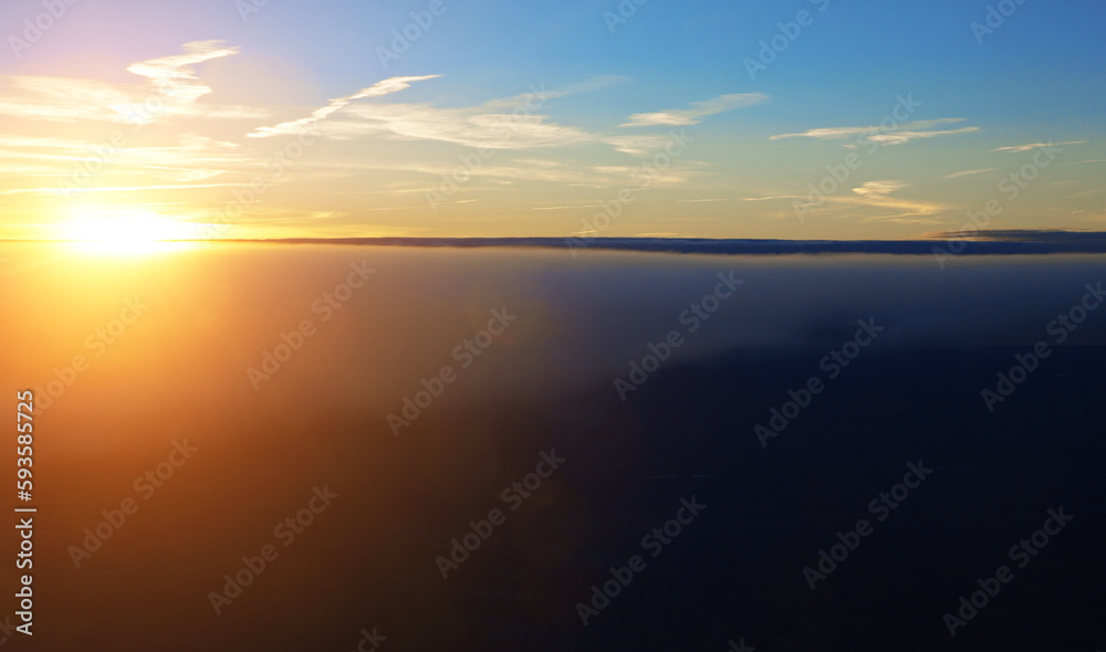 Beautiful sunset with clouds in the sky. Beautiful sunset with clouds in the sky.