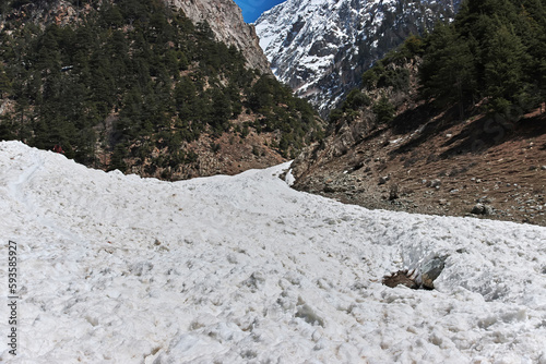 The glacier of Kalam valley in Himalayas, Pakistan photo