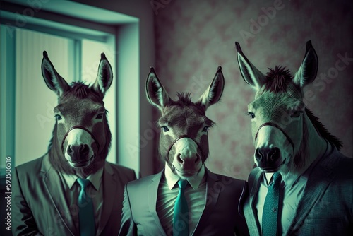 the donkey businessmen agile illustration for your workplace generative ai