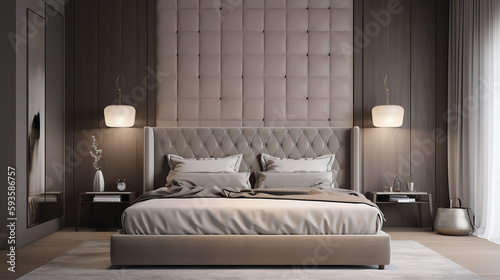 A modern design for bed room, elegant, interior luxury design.