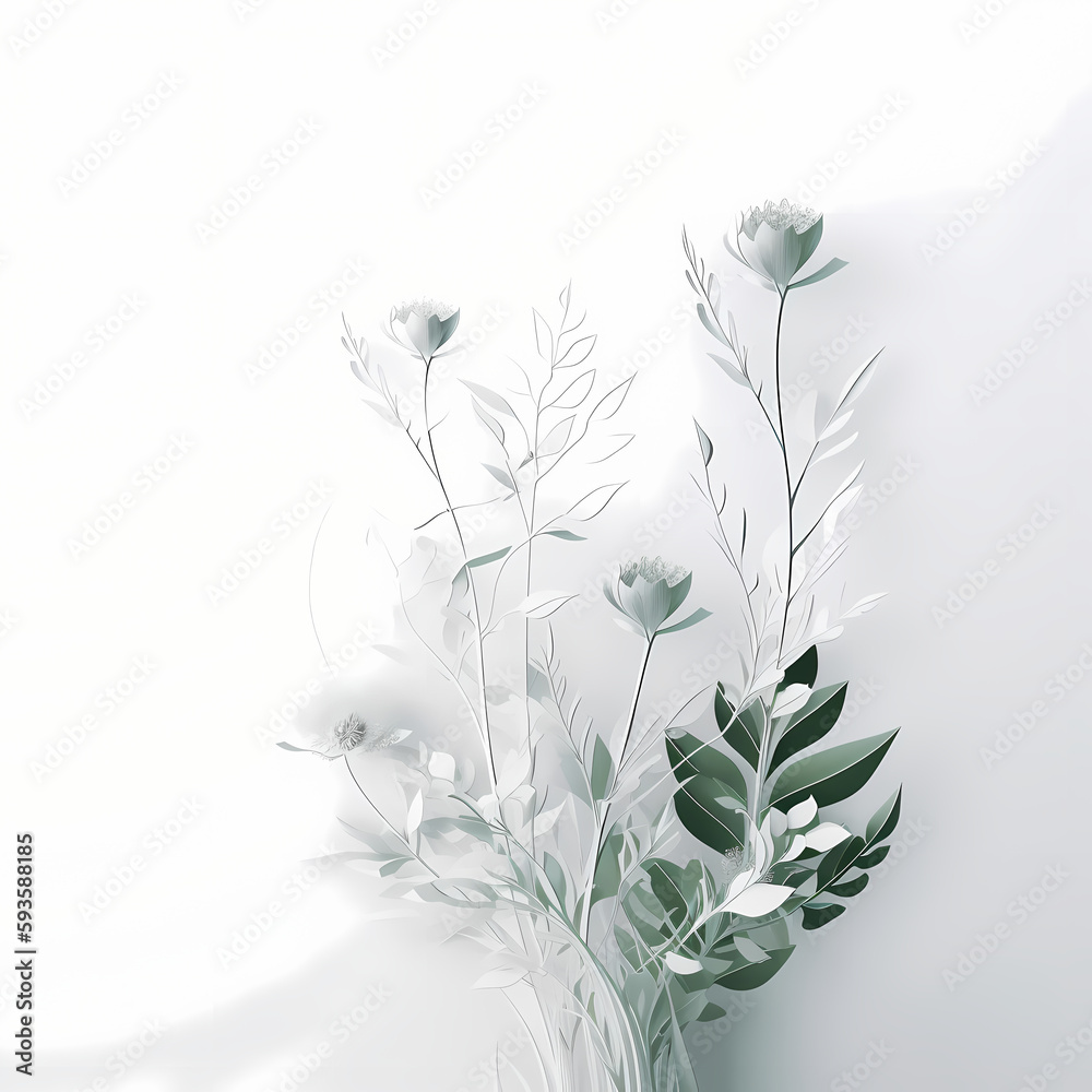 Naklejka premium Simple white background