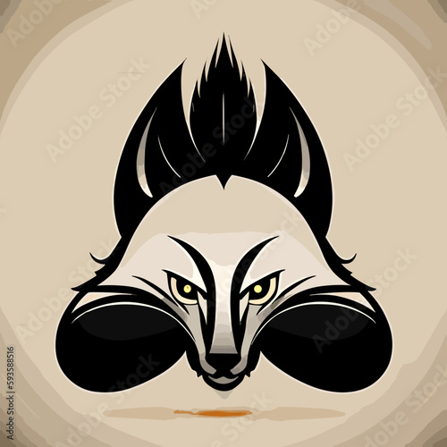 skunk head vector