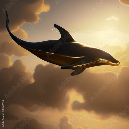 picture of an AI whale with money coming in