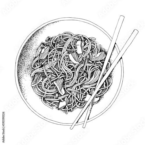 chow mein traditional chinesse food