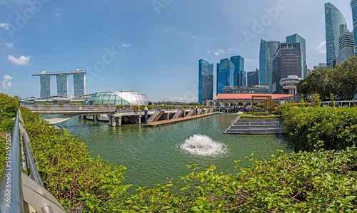 View over Marina Bay in Singapore at daytime