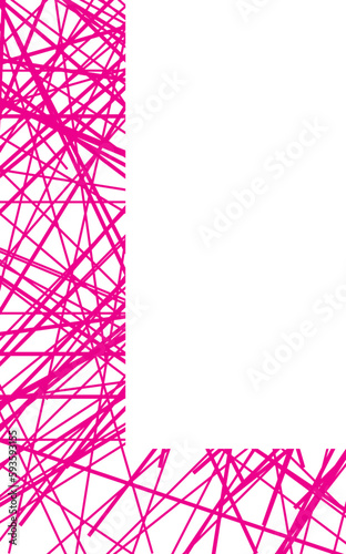 Letter and number Scribble Line Art