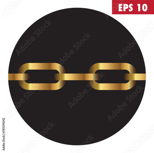 Elegant gold gradient chain necklace