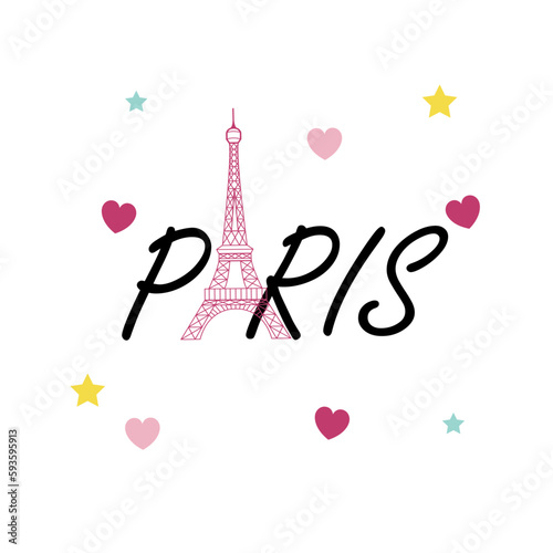 Paris Letter A with Eiffel Tower Design