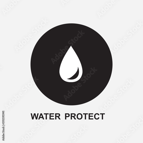 Pure water drop flat icon 