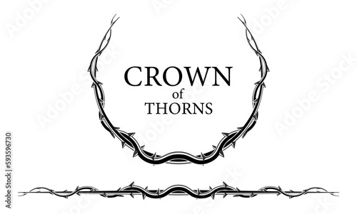 Silhouette of crown of thorns.
