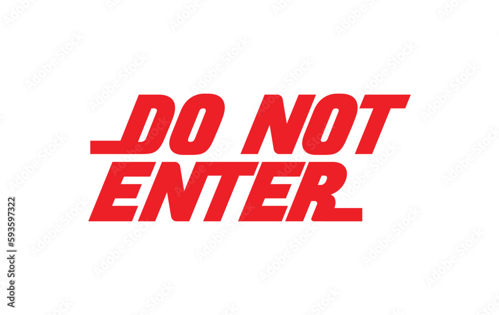 do not enter typographic design