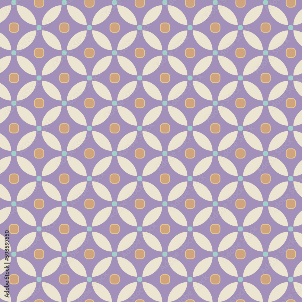 Abstract Retro Circles Leaves Geometric Decorative Vector Seamless Pattern Trendy Fashion Colors Minimalist Chic Texture Abstract Retro Circles Leaves Geometric Decorative Vector Seamless Pattern Trendy Fashion Colors Minimalist Chic Texture