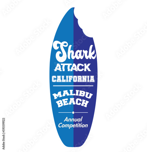 shark attack beach surfboard