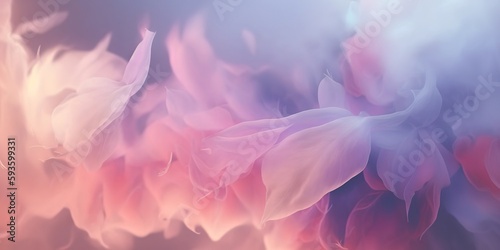 Soft Floral Petals Abstract Background - Generative AI