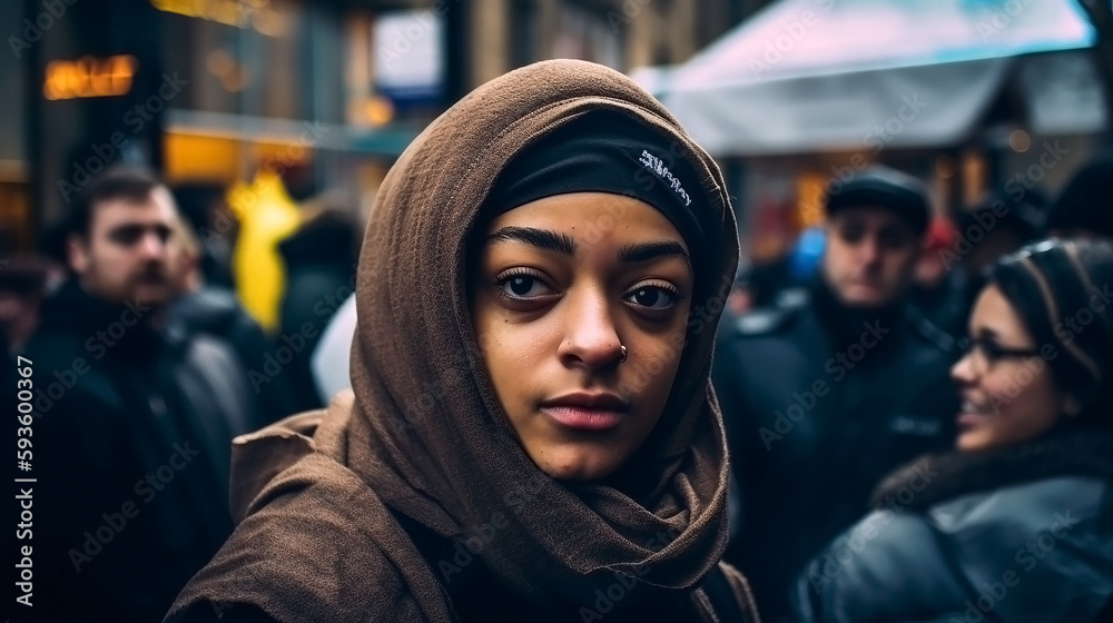 Black Lives Matter protests, equal rights demo, illustration, graphic, by generative AI Black Lives Matter protests, equal rights demo, illustration, graphic, by generative AI