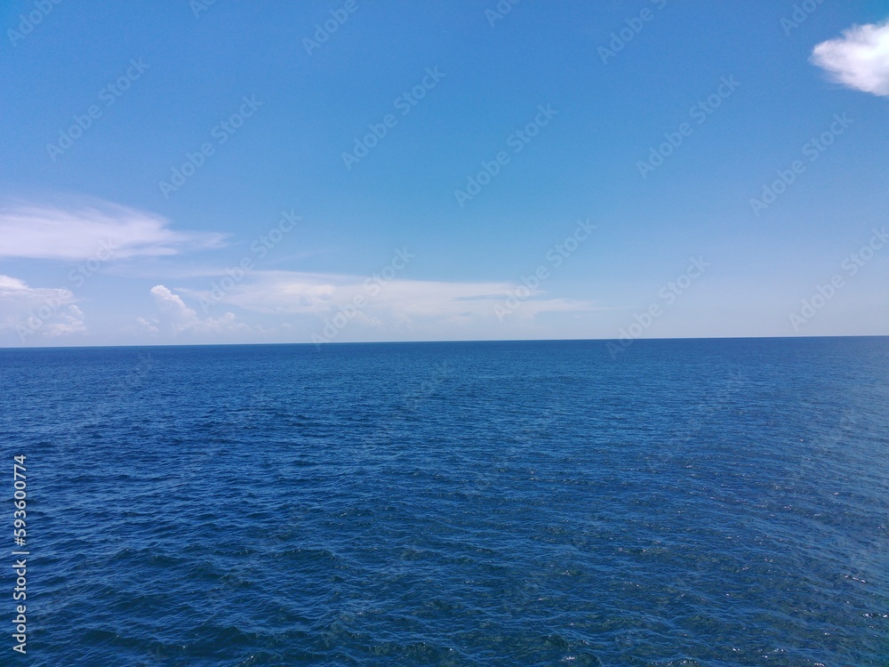 aerial view of the clear blue sea