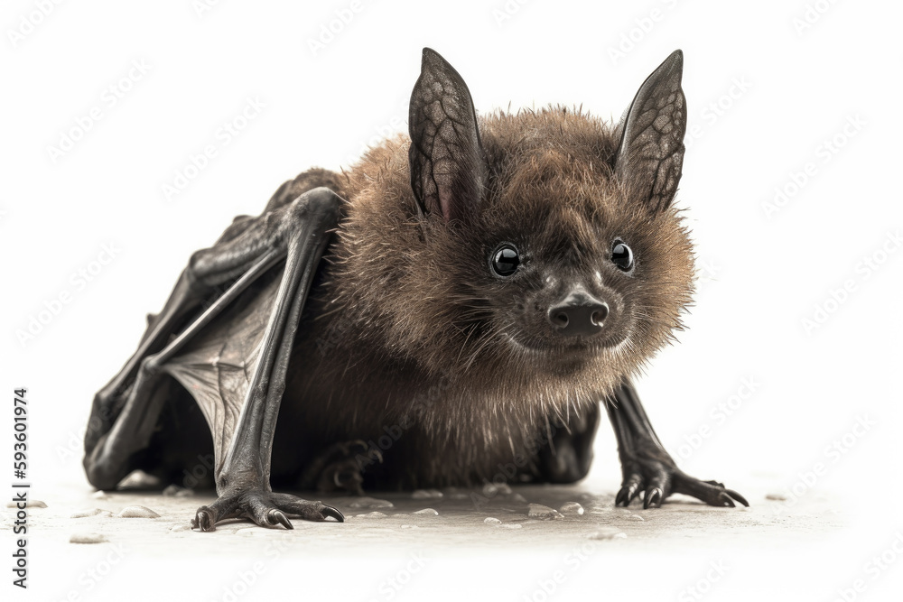 Obraz premium close up of a bat on clean background created with Generative AI technology