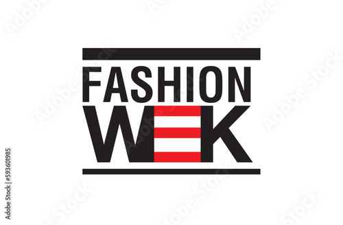 fashion week typographic symbol