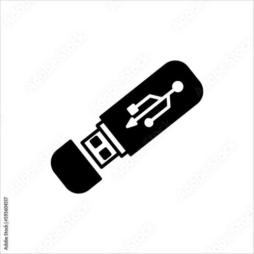 USB icon. Flash Drive icon. flash disk icon for design and web. isolated on white background.
