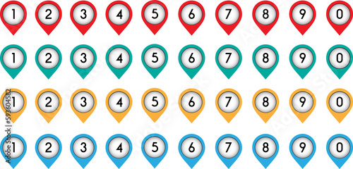Map pin icon. location pin place marker. Location icon. Map marker pointer icon set. GPS location symbol collection. Modern map markers. Vector icon isolated on transparent background. Stock Vector.