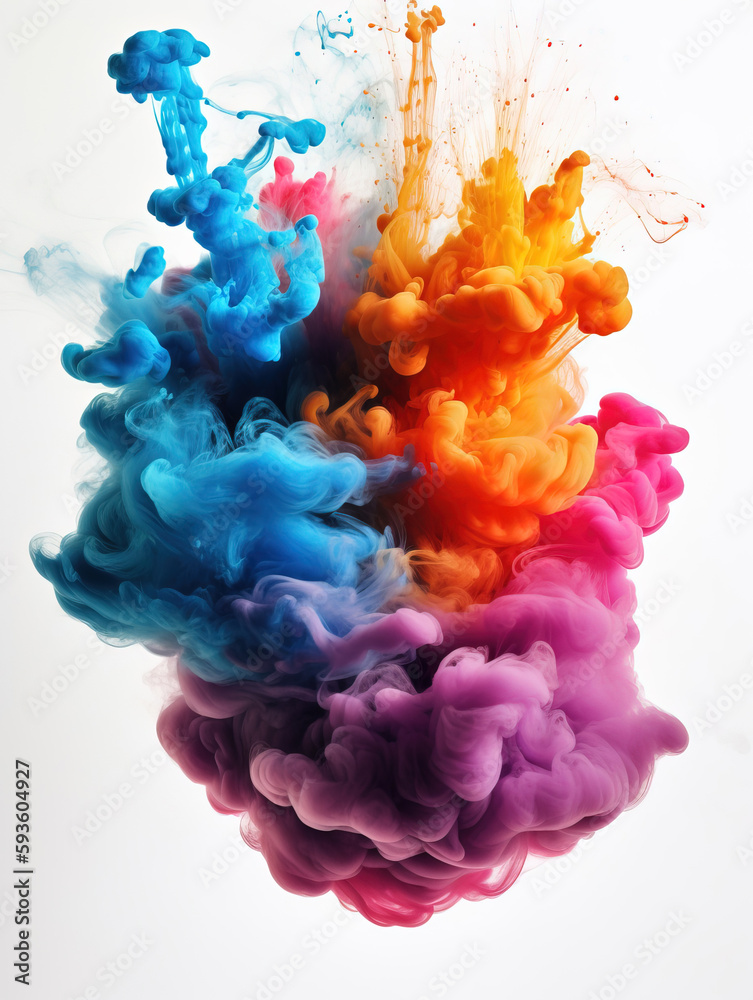 Fototapeta premium Spread of colored smoke background,created with Generative AI tecnology.