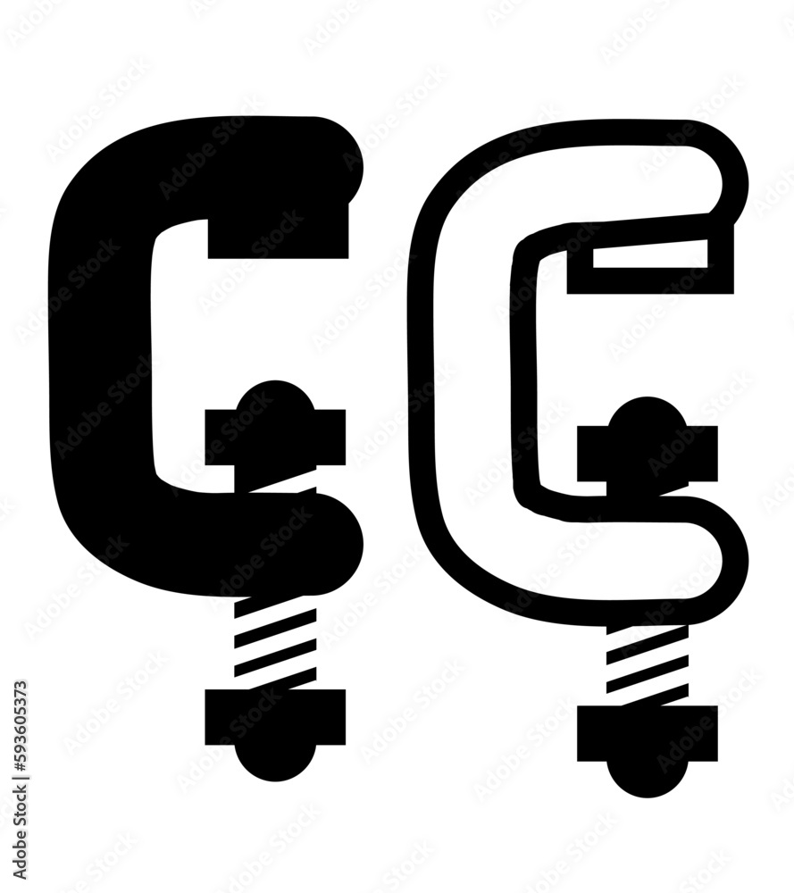 brush, simple set vector icon, silhouette and outline brush, simple set vector icon, silhouette and outline