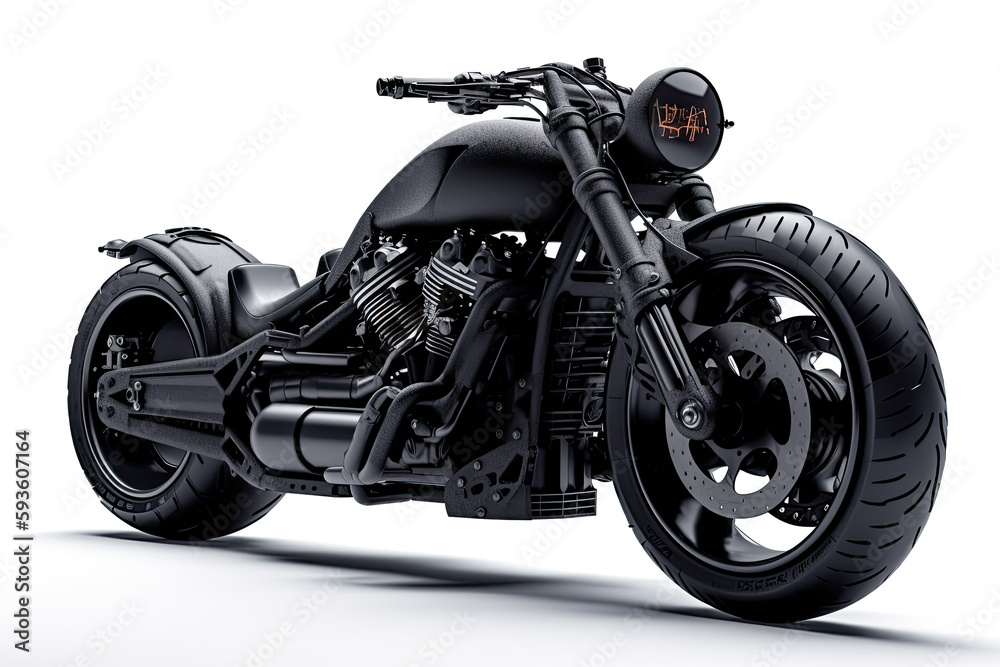 motorcycle isolated on white created with Generative AI technology motorcycle isolated on white created with Generative AI technology