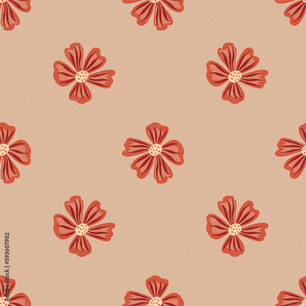 Chamomile flower seamless pattern in simple style. Abstract floral endless background. Chamomile flower seamless pattern in simple style. Abstract floral endless background.