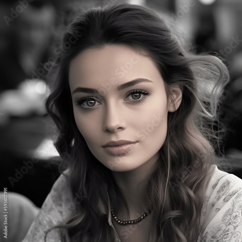 Young and Beautiful Model Embodying Success, Independence and Confidence for Fashion Magazine